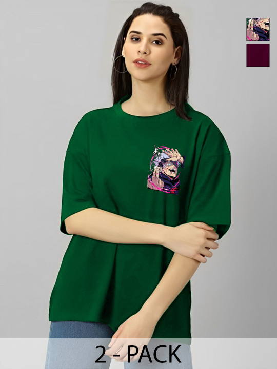 SZN Women pack of 2 Drop-Shoulder Sleeves T-shirt
