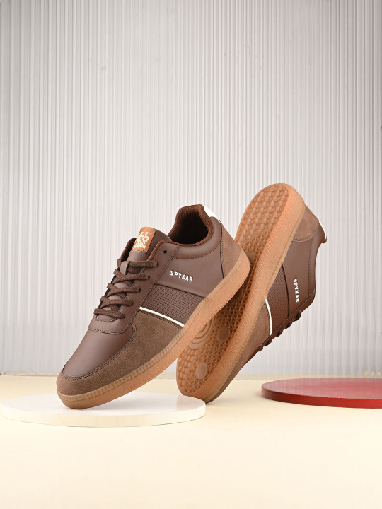 SPYKAR Men Textured PU Sneakers