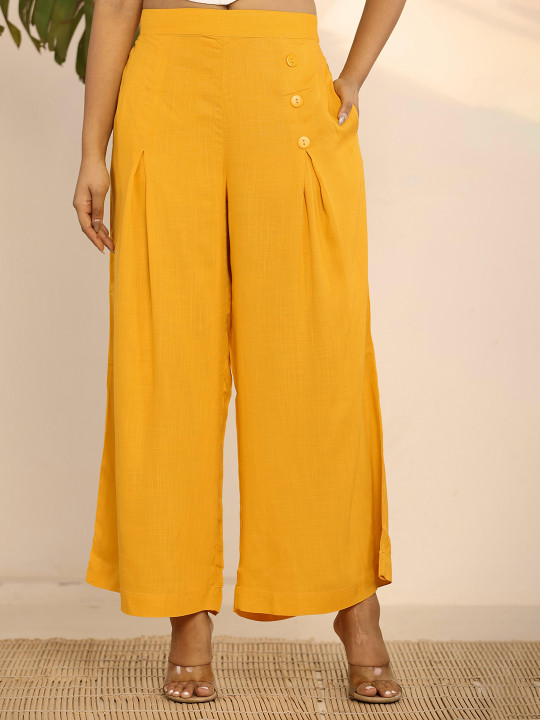 HERE&NOW Women Regular Flared Ethnic Palazzos