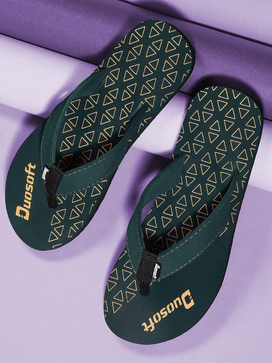 DUOSOFT Men Printed Thong Flip-Flops