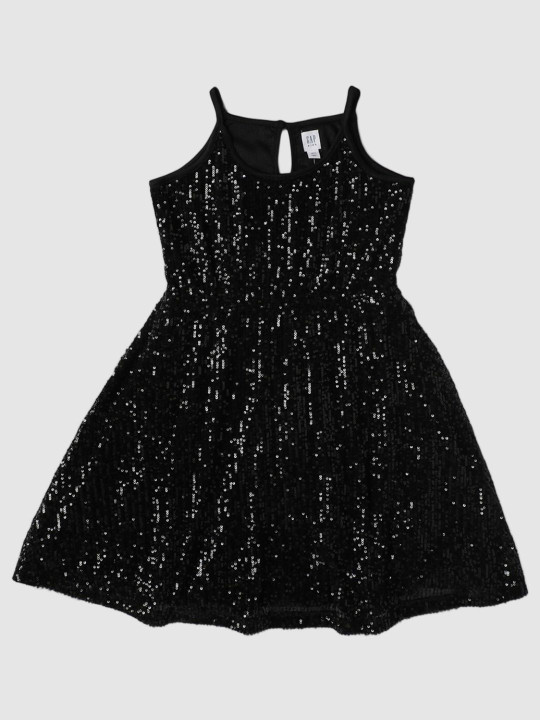 GAP Girls Embellished Shoulder Straps Fit & Flare Dress
