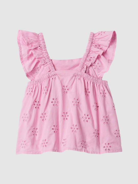 GAP Girls Self Design Schiffli A-Line Top