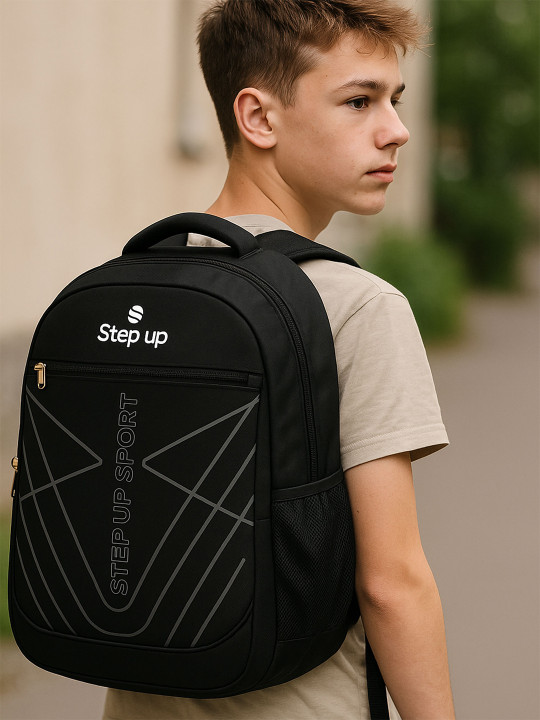 Vetocity Men Geometric Backpack with Compression Straps