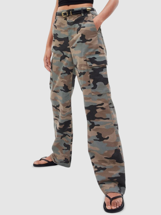 GAP Women Pure Cotton Loose Fit Cargo Trousers