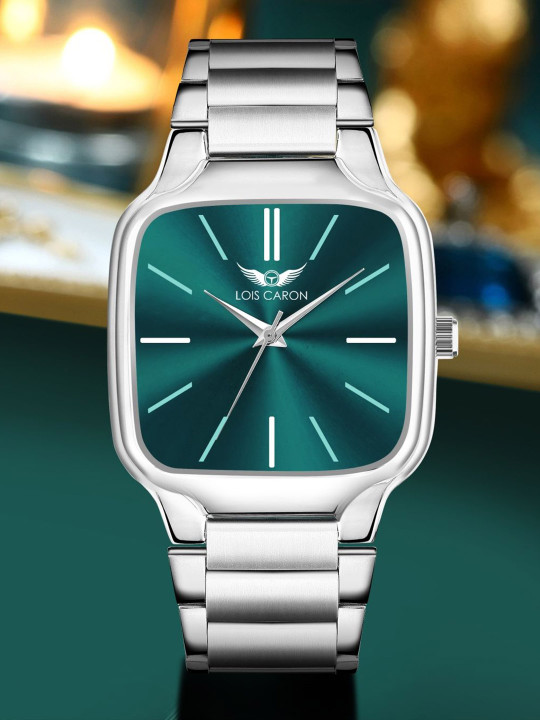 LOIS CARON Elegant Men Stainless Steel Bracelet Straps Analogue Watch LCS-4317