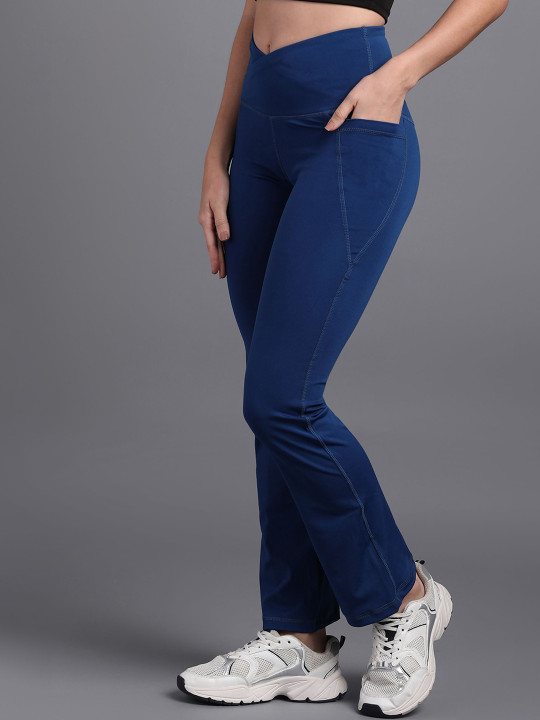 Rock Paper Scissors High-Rise Ankle Length Flared Gym Tights