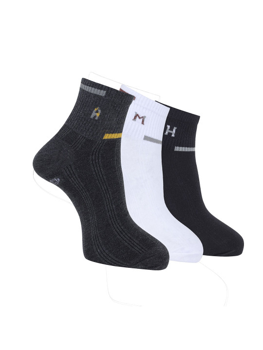 Dollar Men Pack Of 3 Striped Ankle Length Socks