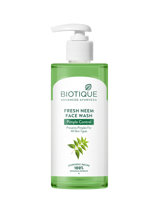 Biotique Fresh Neem Pimple Control Suitable for All Skin Types Face Wash - 300ml