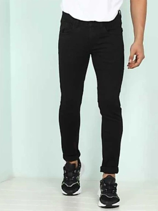 COMFITS Men Regular Fit Mid-Rise Black Jeans
