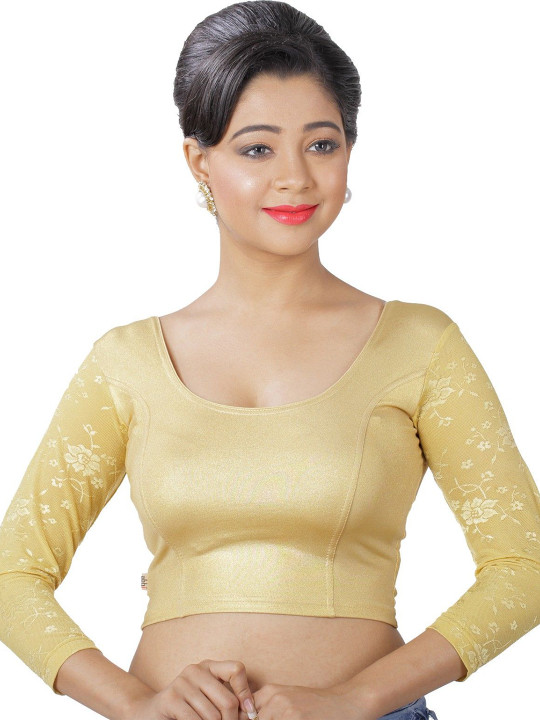 Abhi Women Floral Printed Round Neck Crop fitted Top