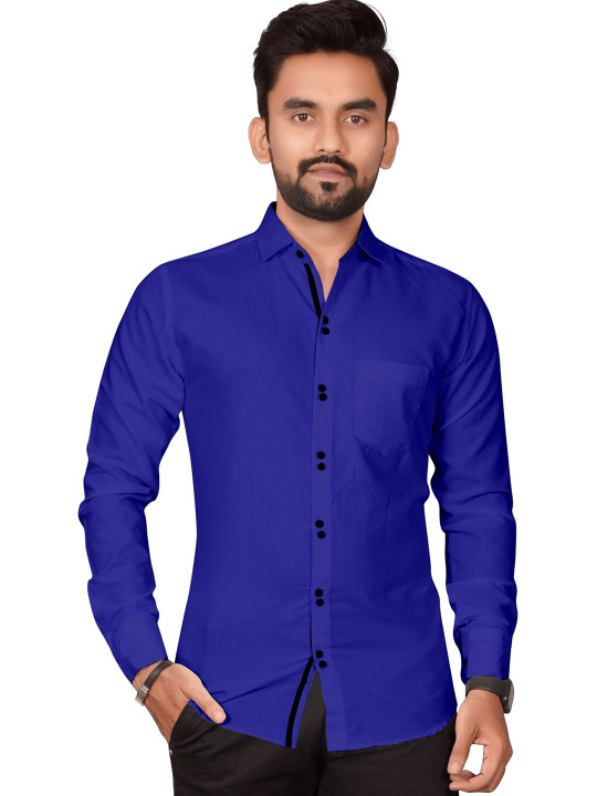 GLOBAL NOMAD Men Semi Sheer Formal Shirt