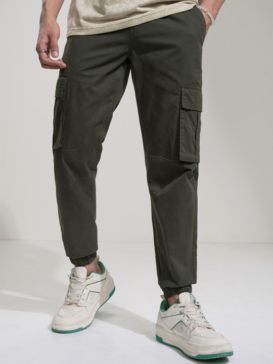 HIGHLANDER Men Solid Cargo Jogger