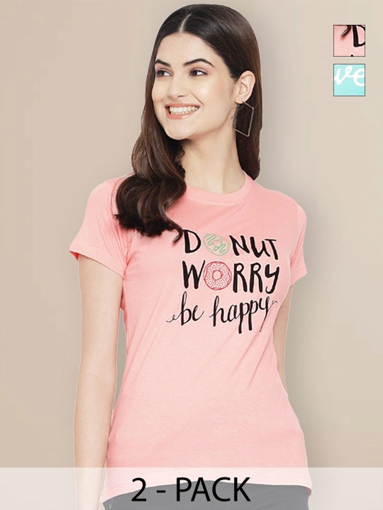Metronaut Women Typography 2 Printed T-shirt