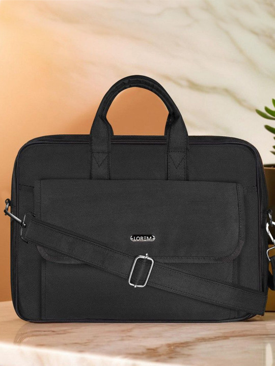 LOREM Men Textured Laptop Bag