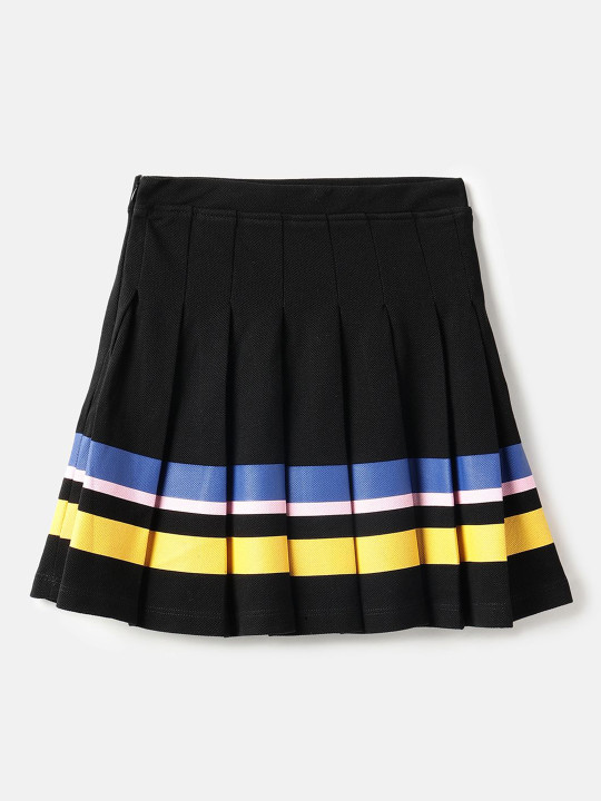 United Colors of Benetton Girls Striped Pure Cotton Skirt