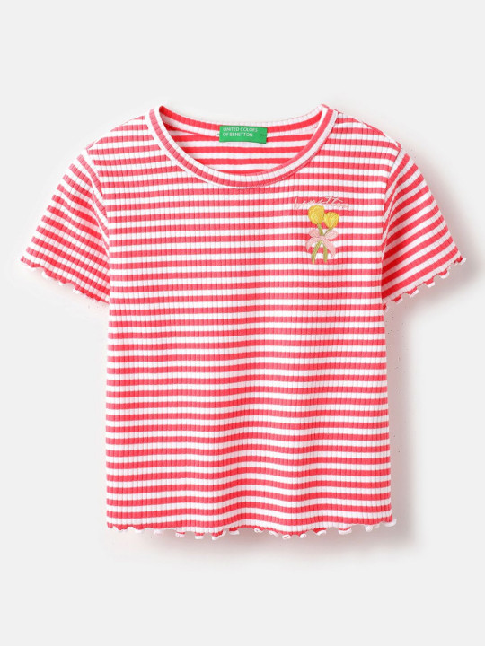 United Colors of Benetton Girls Striped T-shirt