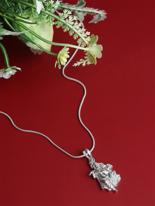 Metronaut 92.5 Sterling Silver Contemporary Shaped Krishna Ji Pendant