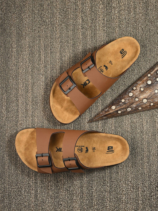 BUCIK Men Slip-On Comfort Sandals with Buckle