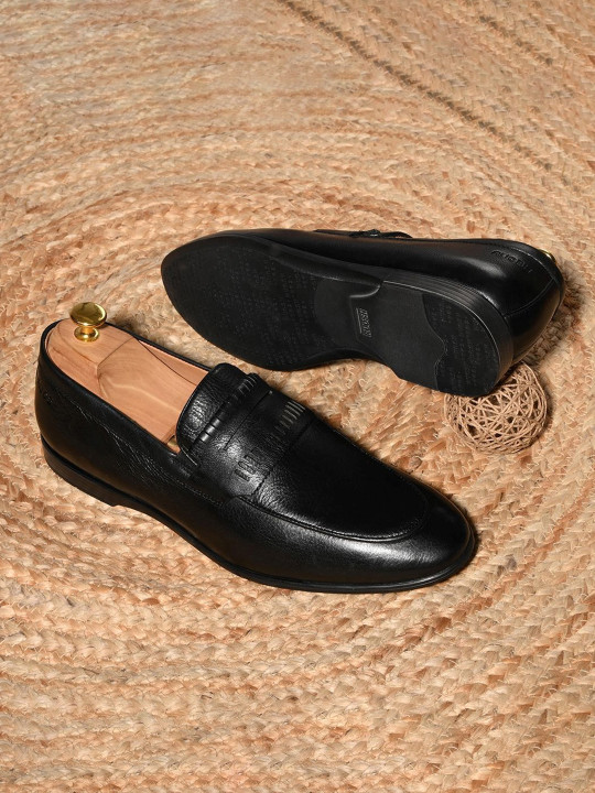 Ruosh Men Leather Formal Slip-ons