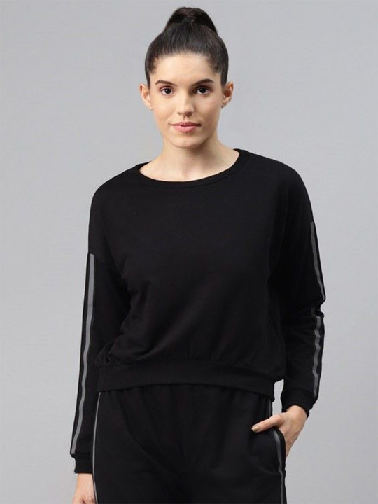 Laabha Women Stripped Pullover Sweatshirt