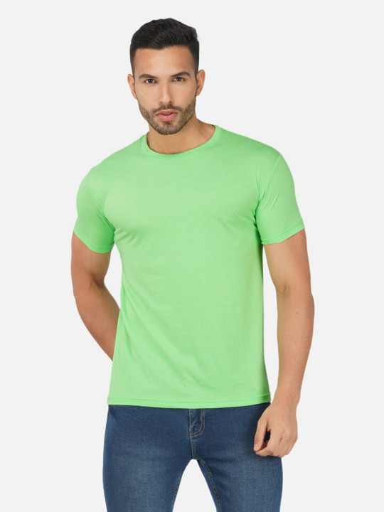Moda Rapido Men Bio Finish Solid Round Neck Cotton T-shirt
