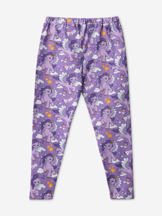 The Souled Store Girls Regular Fit Peppa Pig Printed Purple Leggings