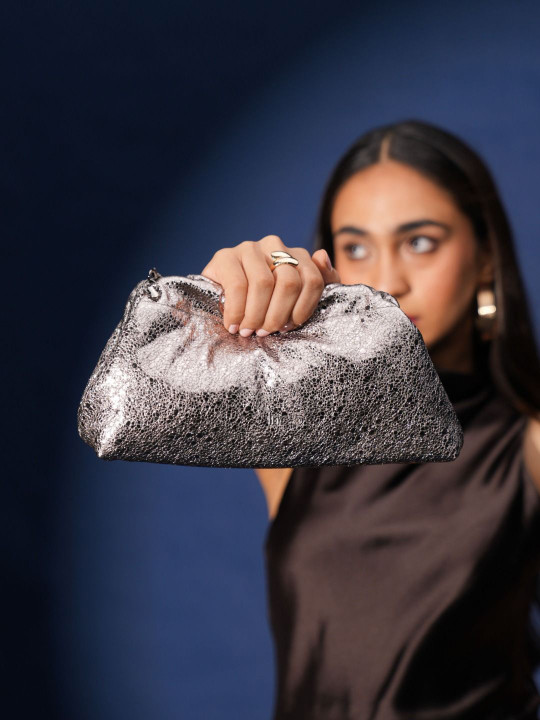 Inc 5 Textured Embellished Purse Clutch