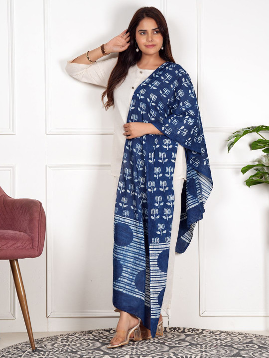 Style Shoes Women Floral Printed Cotton Stole