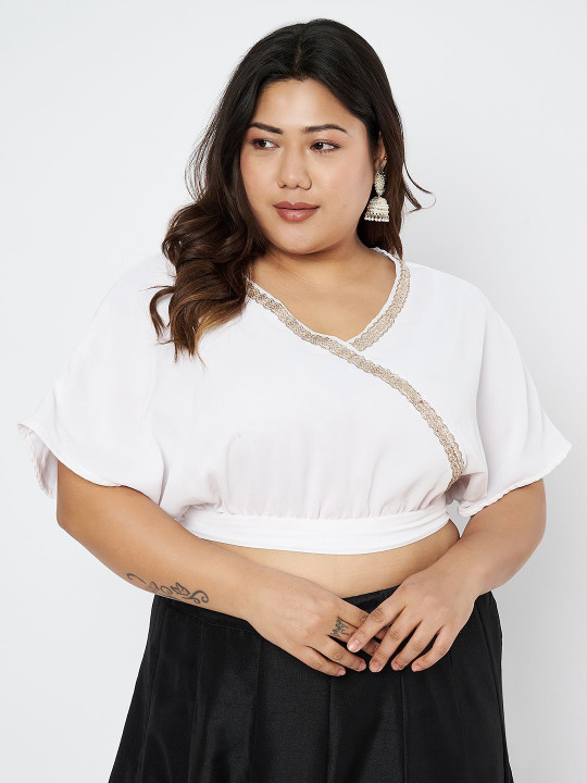 studio rasa Women Plus Size Embelllished Blouse