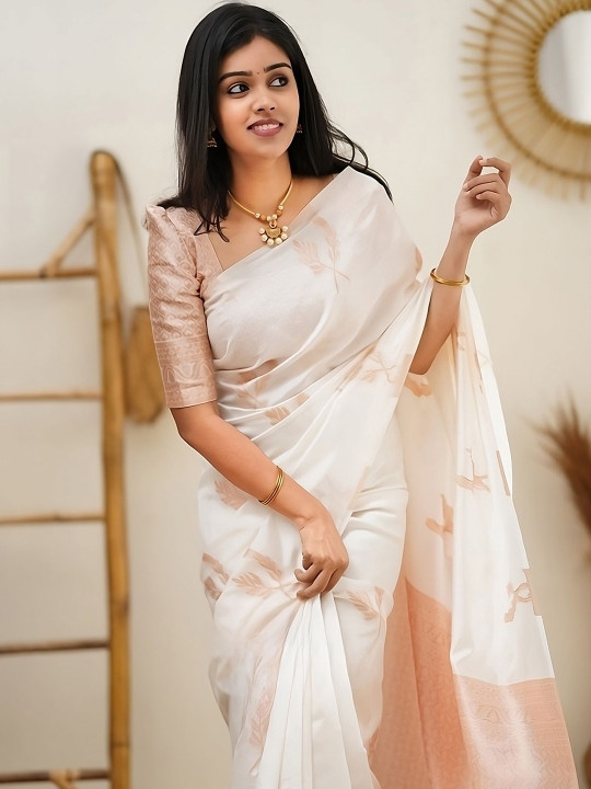 Moda Rapido Woven Design Zari Silk Blend Banarasi Saree