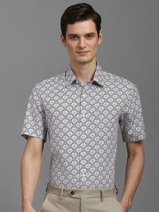 Louis Philippe Men Printed Formal Shirt