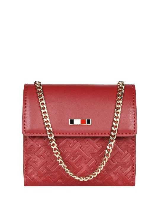Tommy Hilfiger Women Geometric Textured PU Two Fold Wallet