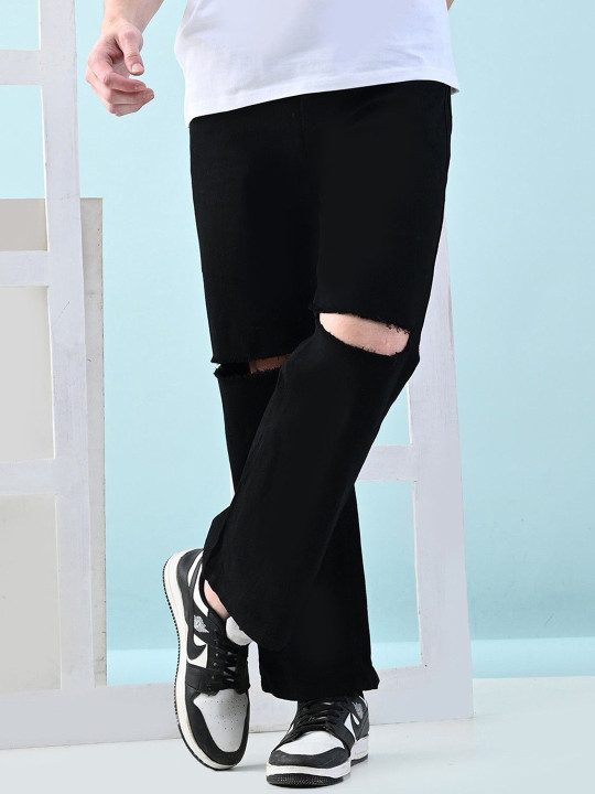 Moda Rapido Men Classic Slash Knee Jeans