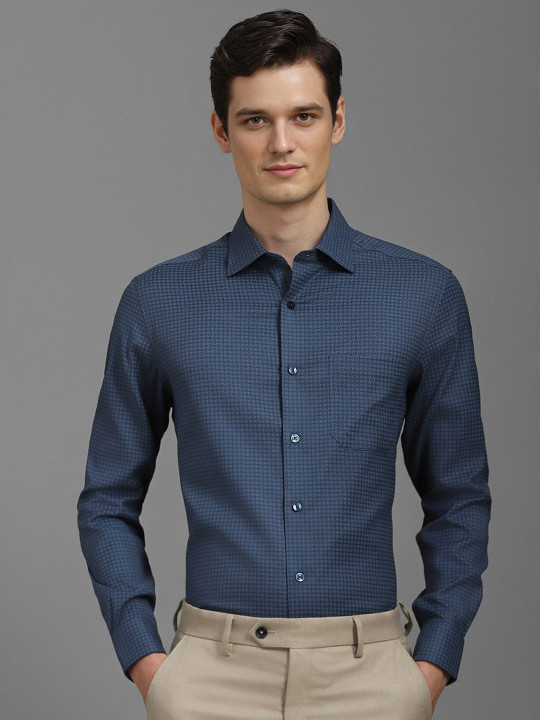 Louis Philippe Men Printed Formal Shirt