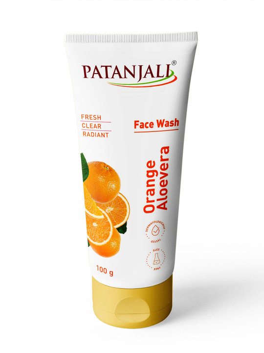 Patanjali Orange Aloevera Face Wash with Neem & Tulsi - 100 g