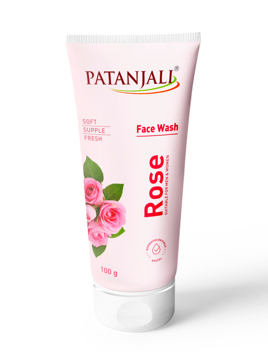 Patanjali Rose Face Wash with Aloevera & Neem - 100 g