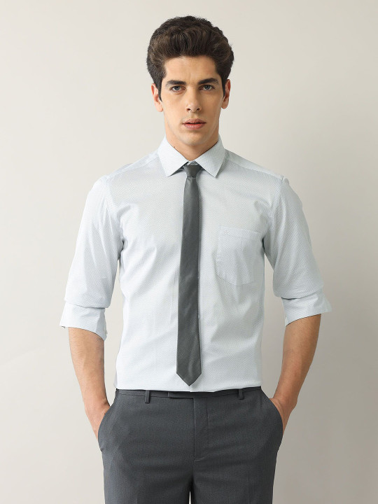 Arrow Men Slim Fit Opaque Printed Formal Shirt