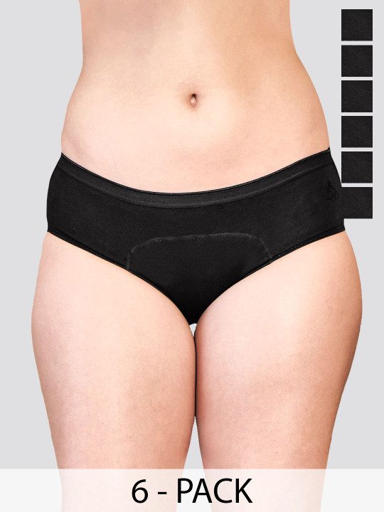Kalyani Emy Pack Of 6 Mid-Rise Anti-Odour Hipster Briefs