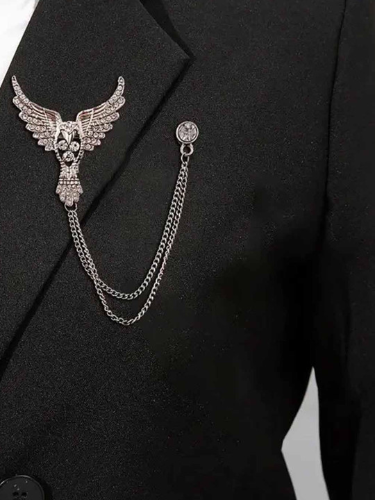 Curren Silver-Toned Plated Alloy Brooch