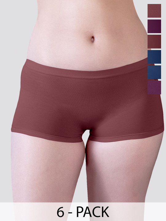 Kalyani Willow D/C Pack Of 6 Mid-Rise Anti-Odour Briefs