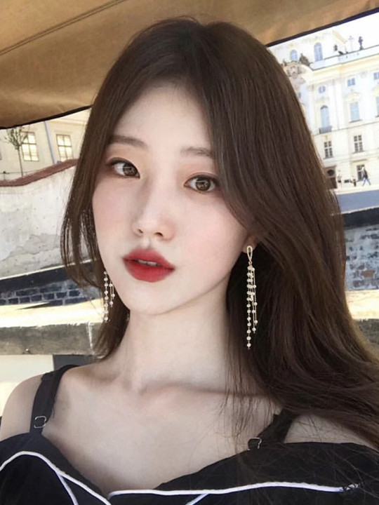 Celestique Korean Gold-Plated Pearls Beaded Contemporary Drop Earrings