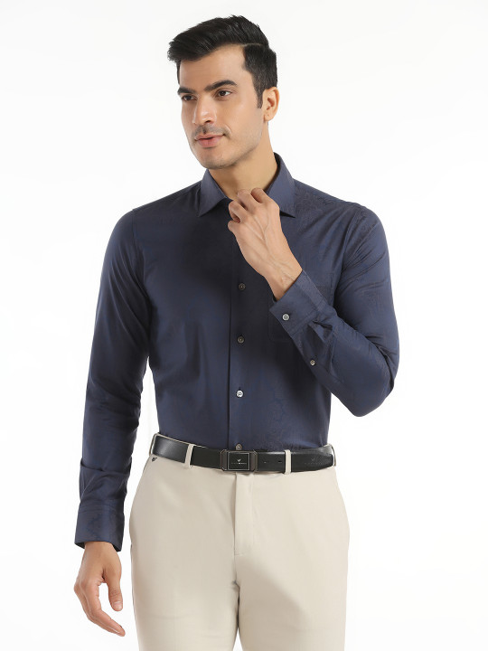 Blackberrys Slim Fit Spread Collar Cotton Shirt