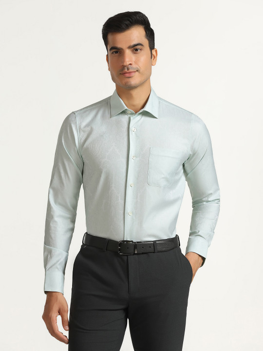 Blackberrys Printed Slim Fit Spread Collar Shirt