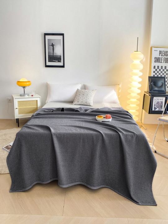 JC HOME Grey AC Room 300 GSM Single Bed Blanket