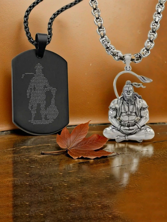 Uniqon Set Of 2 Contemporary Pendants with Chains