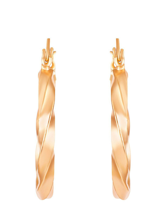 Luv Fashion Rose Gold Plated Circular Hoop Earrings