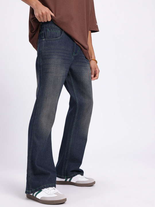 Price History of glitchez Men Mid-Rise Heavy Fade Bootcut Jeans