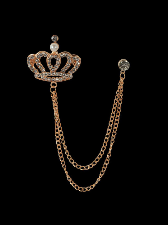 Curren Rose Plated Alloy Brooch