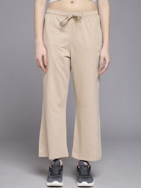 MKH Women Mid-Rise Flared Wide-Leg Track Pants