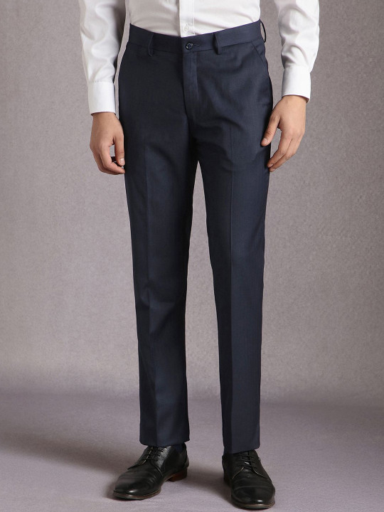 Louis Philippe Men Mid Rise Slim Fit Formal Trousers
